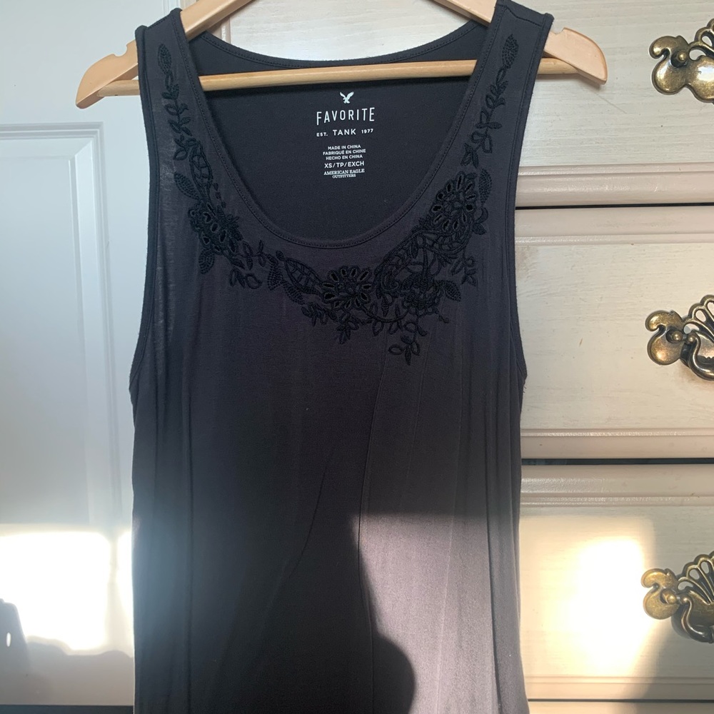 Tank with embroidery